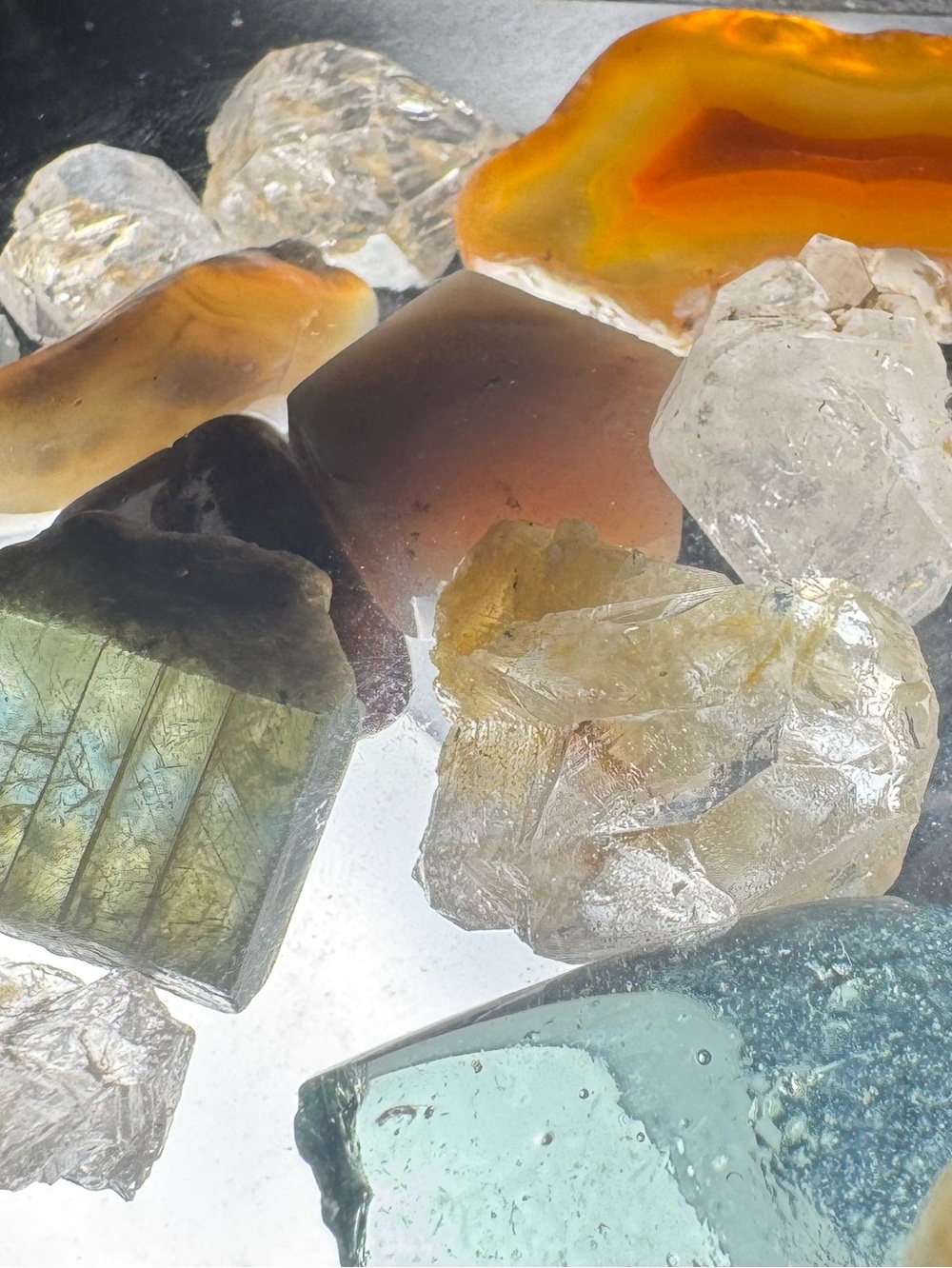Gemstone bundle Payson Diamonds/Tourmaline/ coral/ Laguna/ Botswana/ Topaz